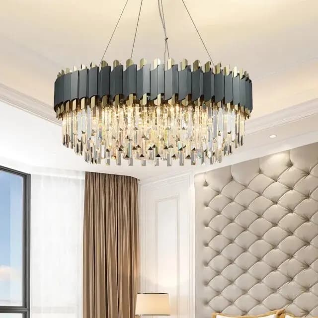Ceiling Chandelier in Gold-Black CH241/12