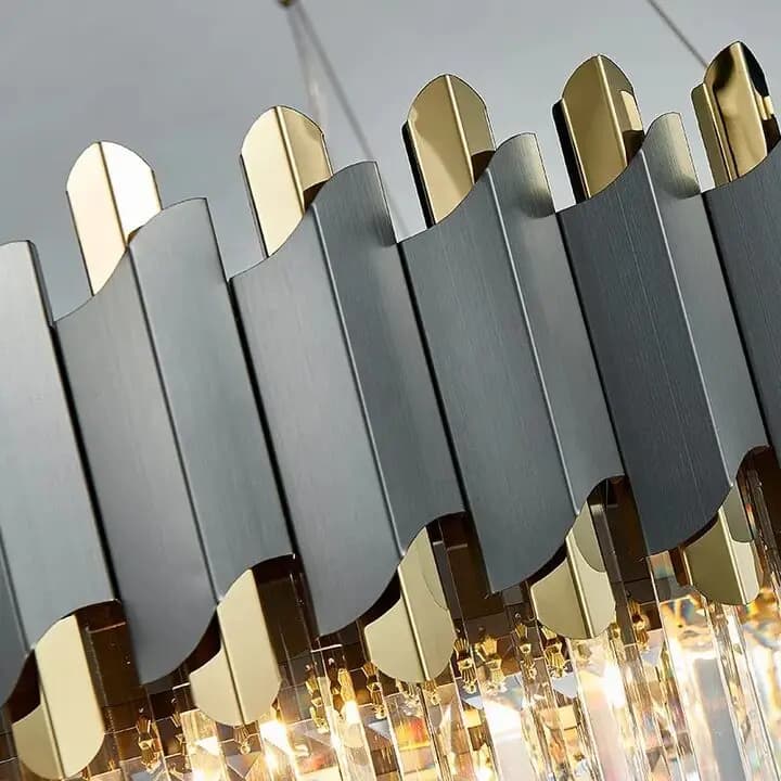 Ceiling Chandelier in Gold-Black CH241/12