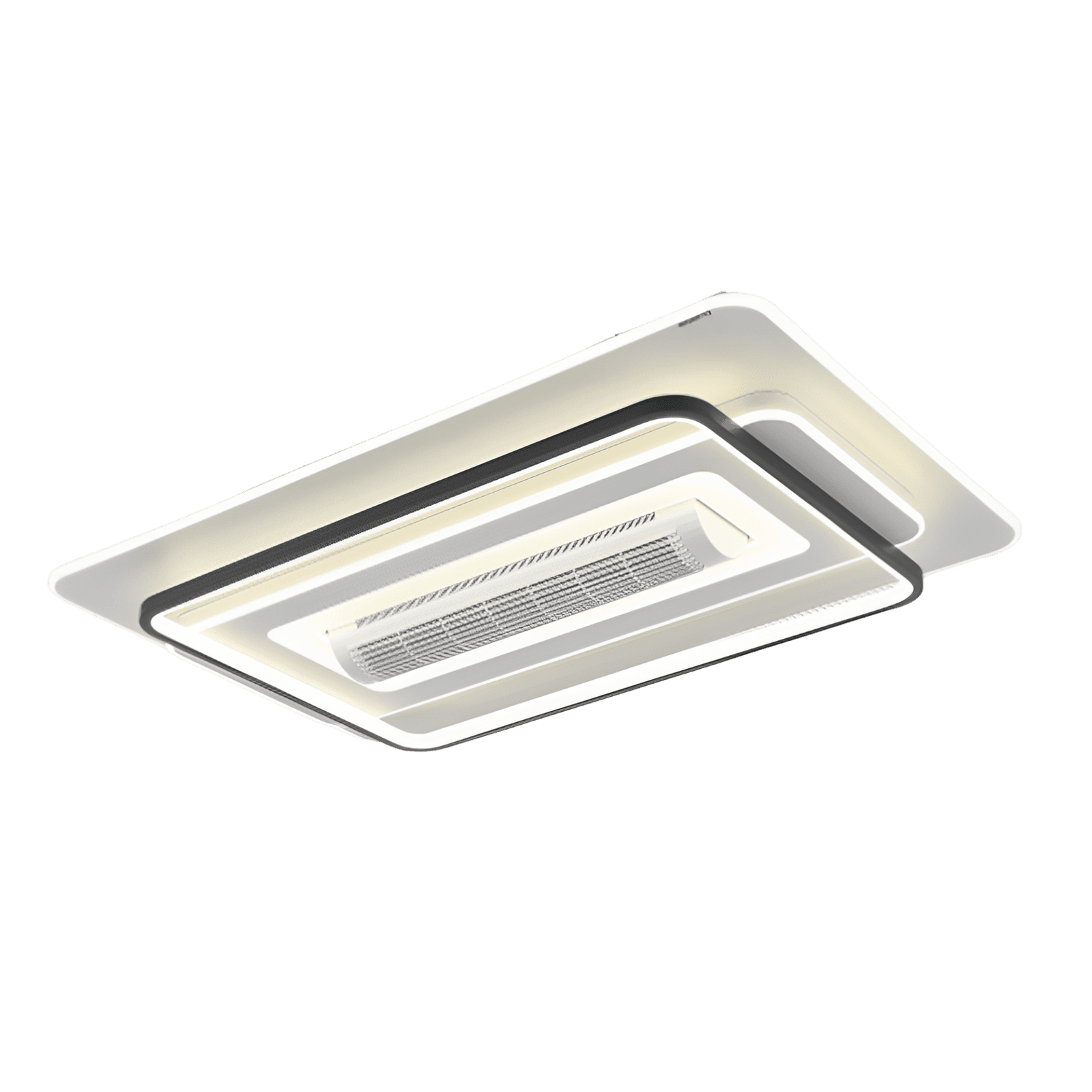 Modern Triple-Tier Grey Rectangle Flush Ceiling Light CP191