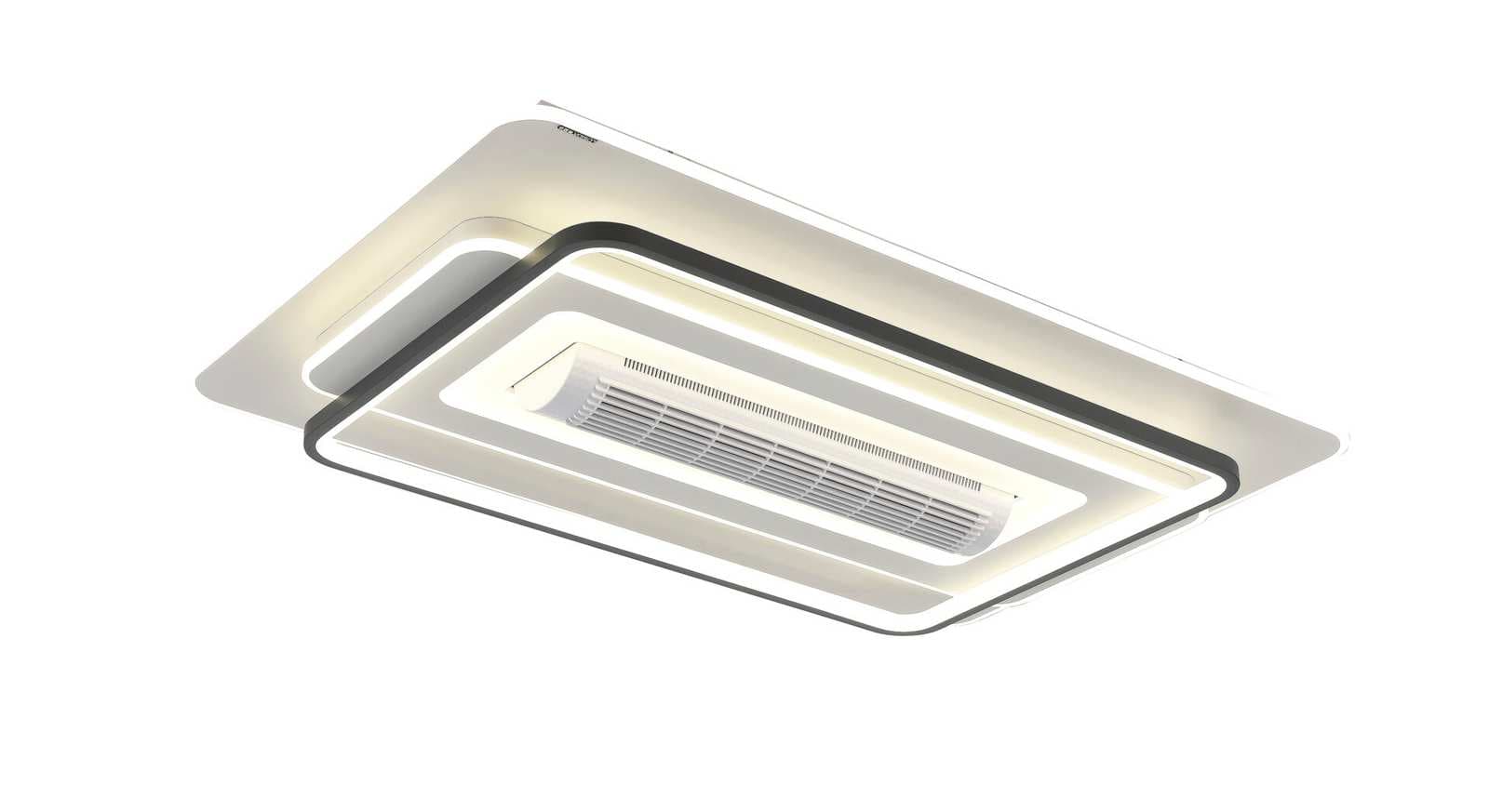 Modern Triple-Tier Grey Rectangle Flush Ceiling Light CP191