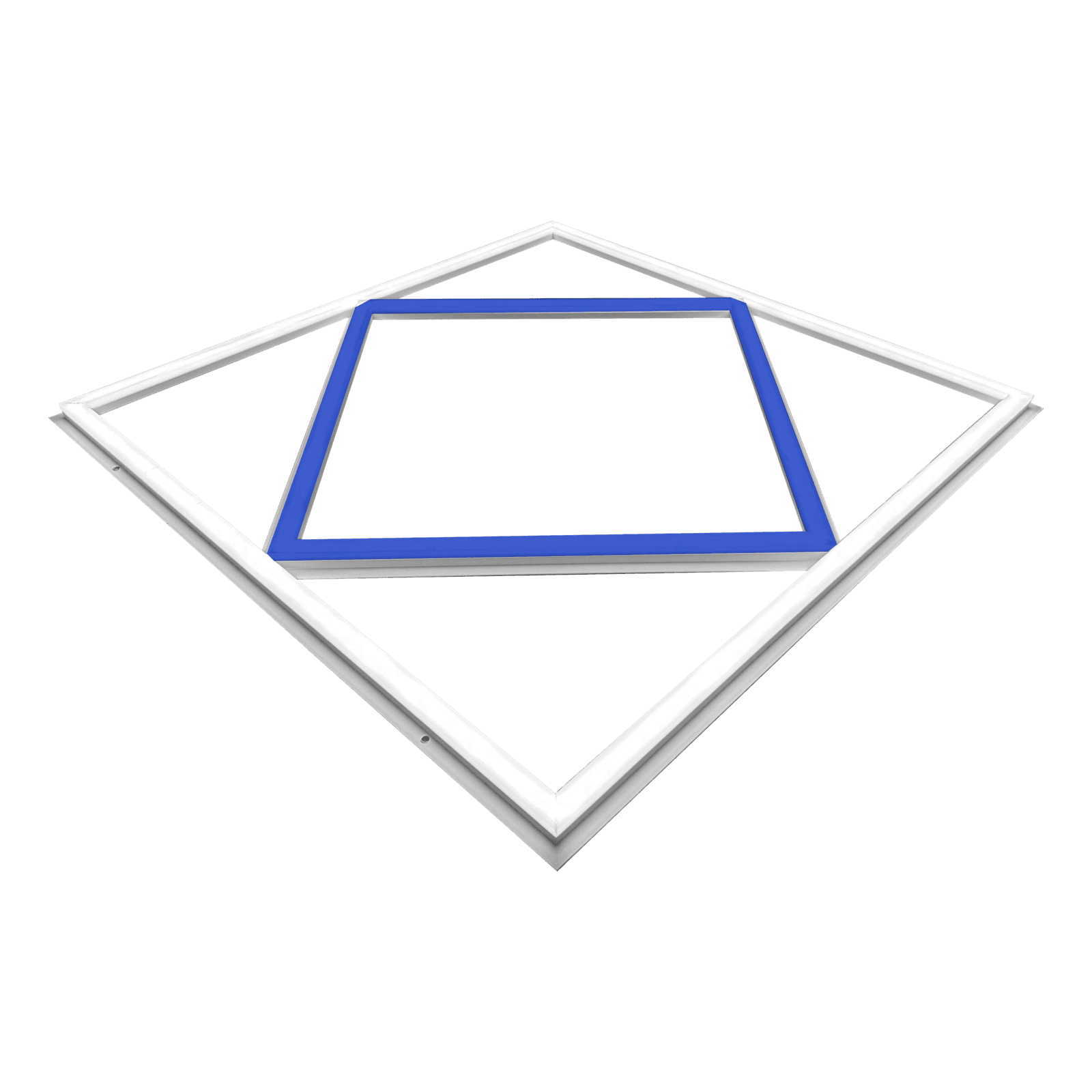 Ultra Bright Diamond Shape LED Ceiling Panel Light - Blue + Coolwhite 600 x 600mm