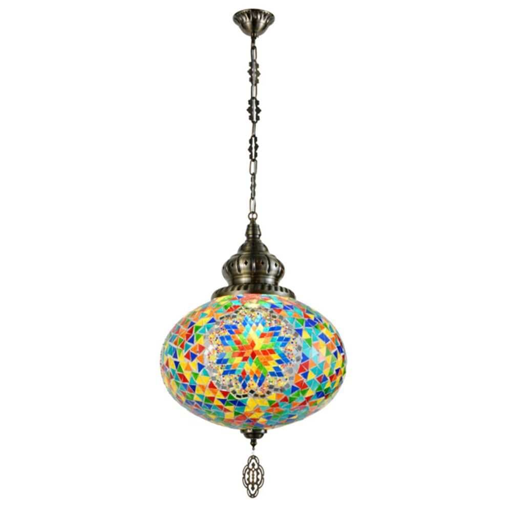 Turkish Moroccan Multicoloured Mosaic Pendant Light TUR006-B