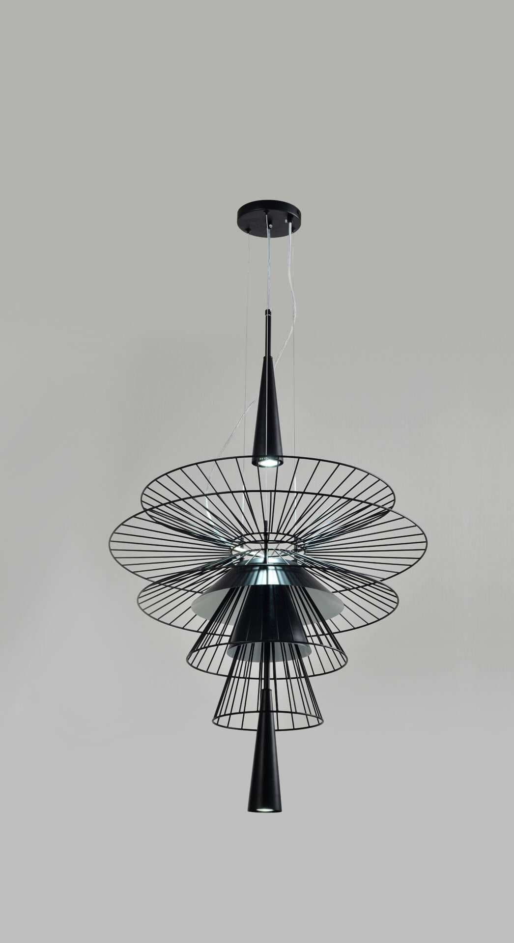 Modern Black Flying Saucer Pendant Chandelier CP198