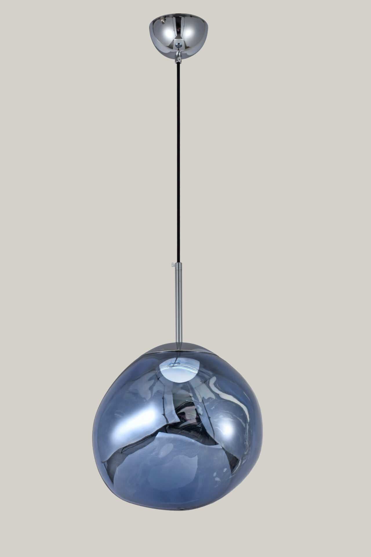 Blue Organic Filament Chrome Pendant Light CP221