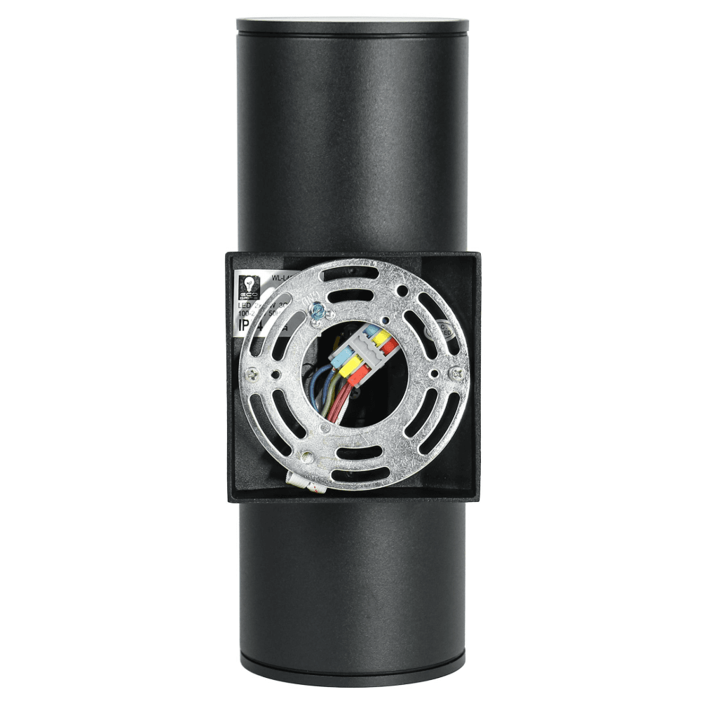 WL-L43/BL-3CCT Modern Black Cylindrical Up/Down Wall Light with 3CCT Technology
