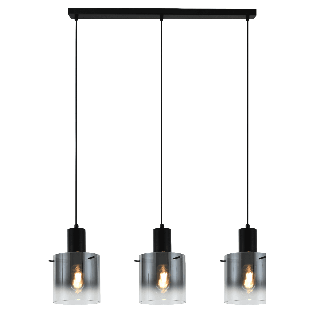 Modern 3-Light Gradient Glass Linear Pendant Light CP241/3BL