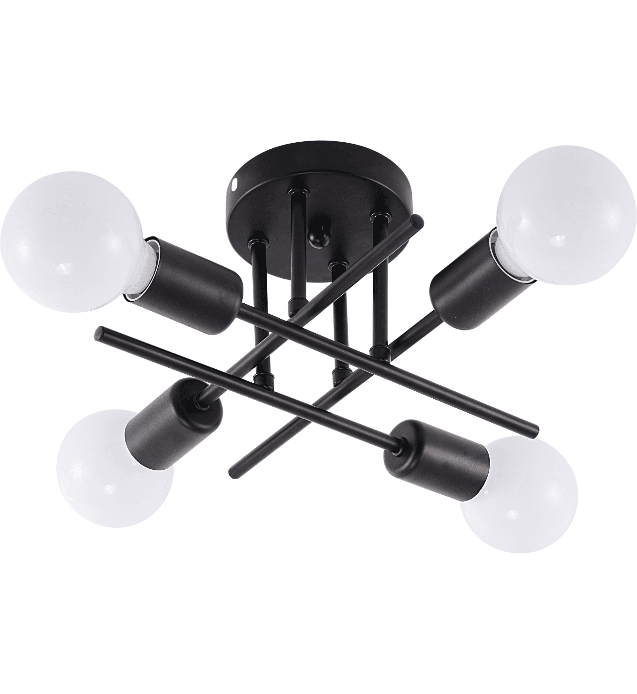 CP244/4BL 4 Arm Stylish Black Ceiling Light