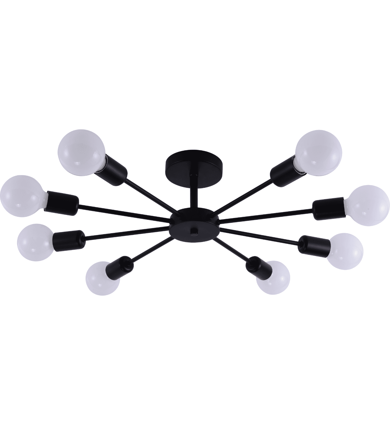 CP245/8BL 8 Arm Stylish Black Ceiling Light