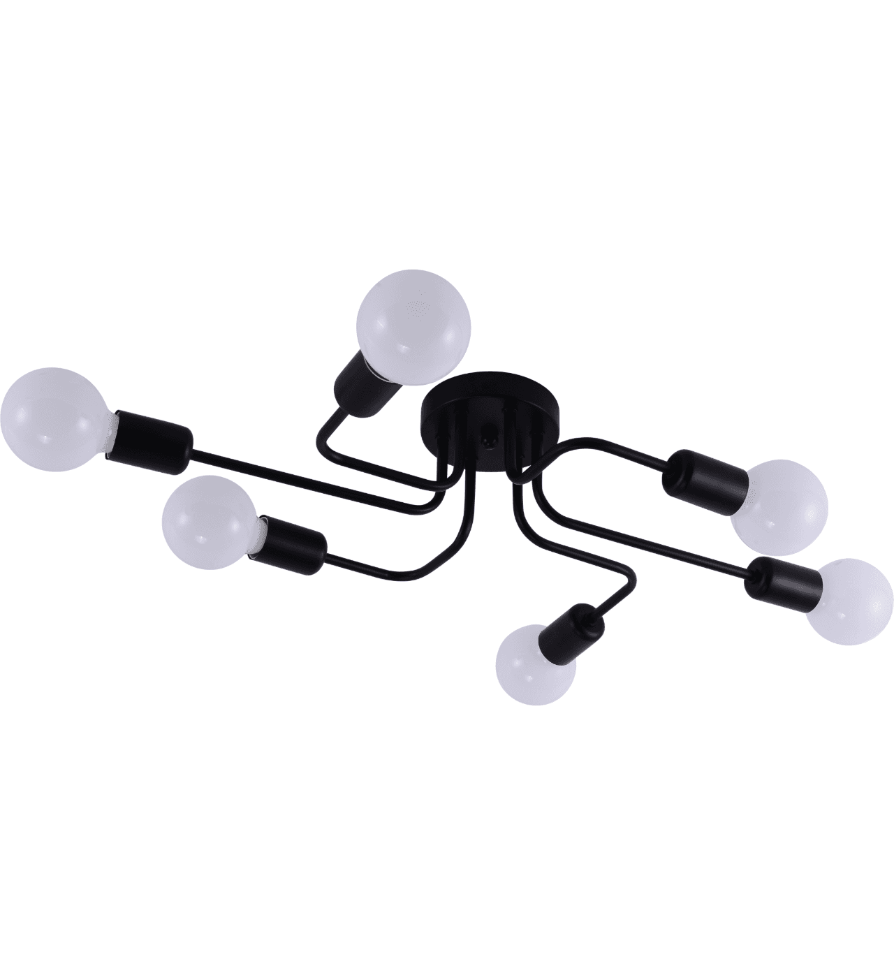 CP246/6BL 6 Arm Stylish Black Ceiling Light