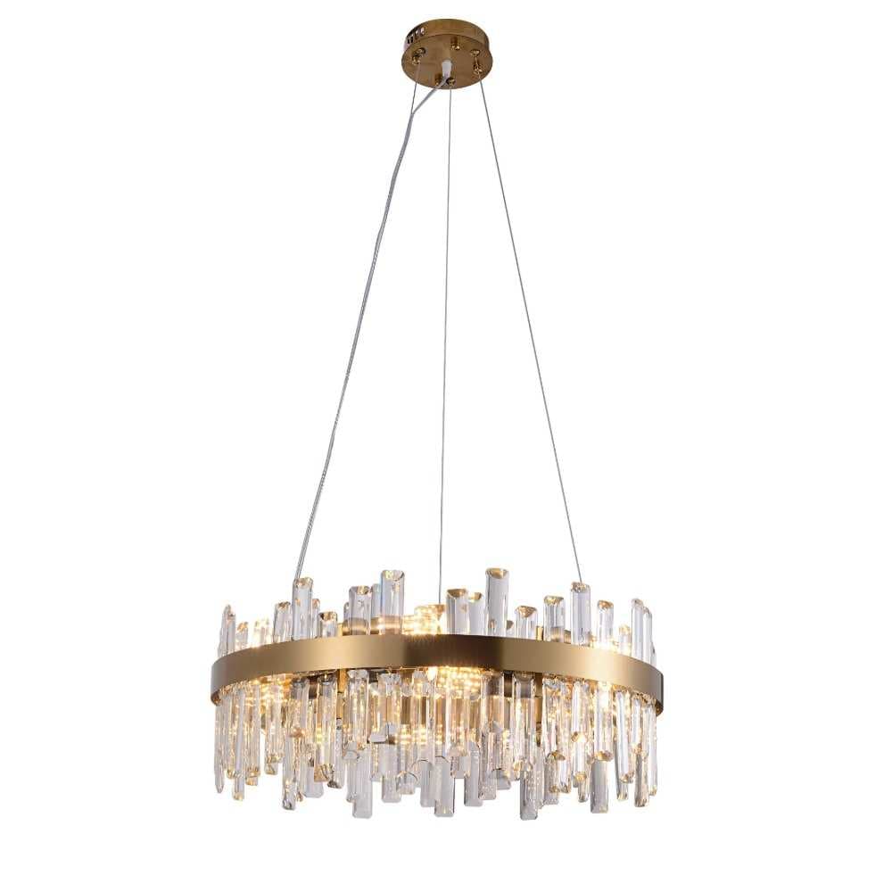 Modern Brass Gold Round Crystal Chandelier CH60/12G-600
