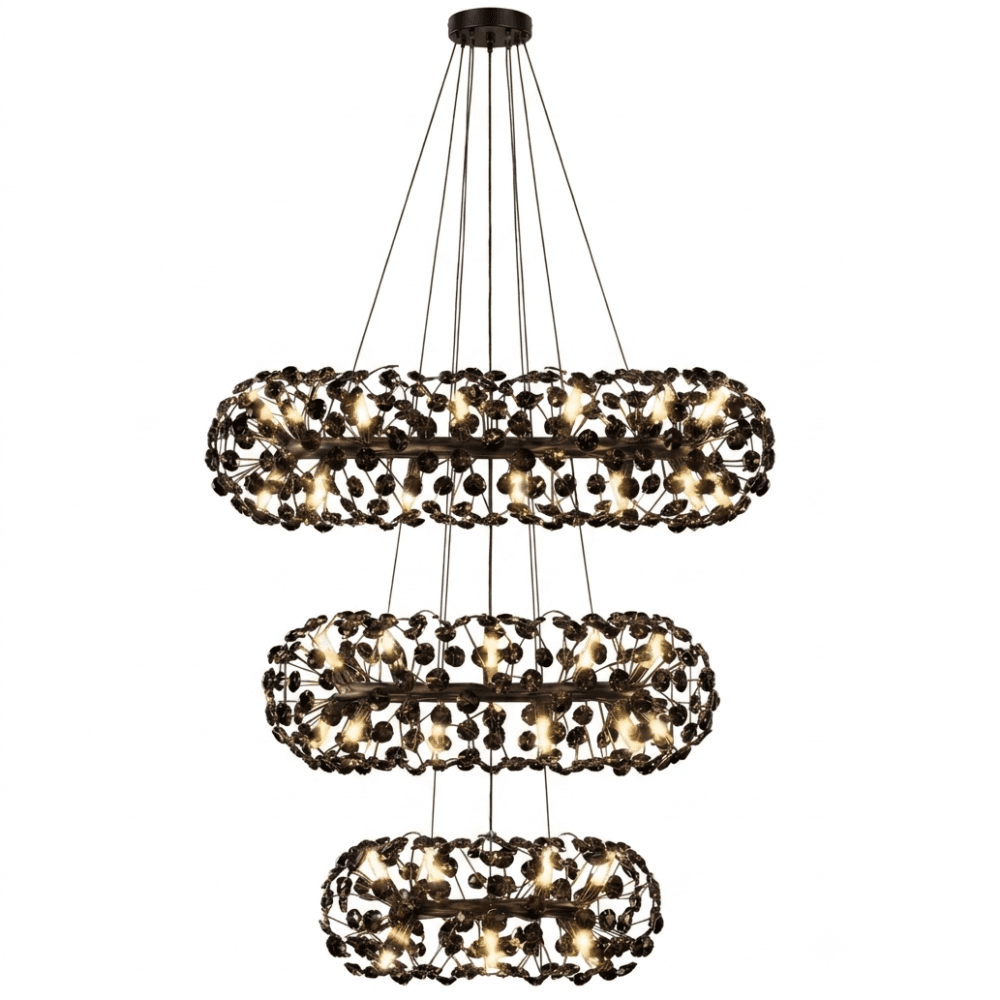 Black 3-Tier Luxury Chandelier Light – CH242